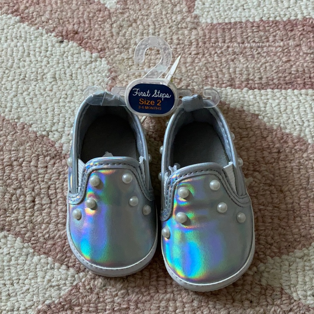 First Steps by Stepping Stone - Metallic Sneakers
